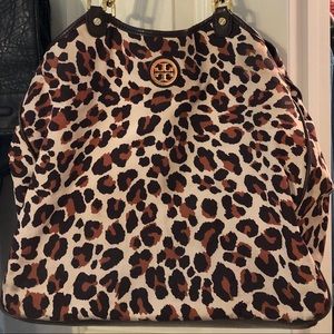 Tory Burch leopard hobo purse